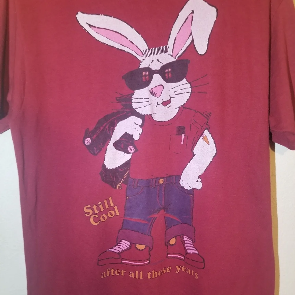 Vintage 1987 "Still cool after all these years" Funny Bunny Tee Size Large - Picture 2 of 6